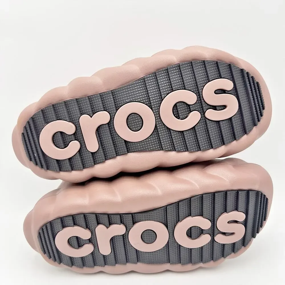 Crocs Womens Overpuff Shorty Booties Size 9 EU 39.5 Truffle Mauve NIB